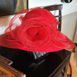 Derby Day / Red Hat Society / Church / Garden Party Tulle & Sequin Hat
